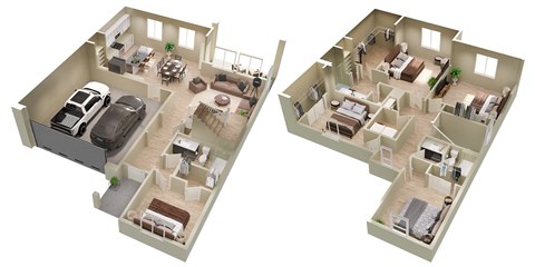 Floor plan for 5 beds, 3 baths, 2337 sqft
